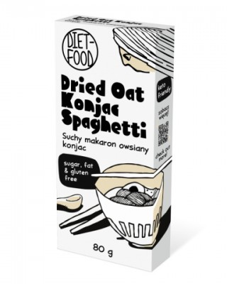 Kuivatatud kaera Shirataki Konjac Pasta Spagetid Diet food, 80 g